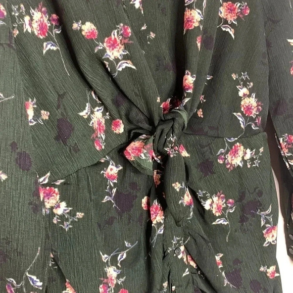 Anthropologie Everleigh Green Floral Dress Size Small - Picture 4 of 8